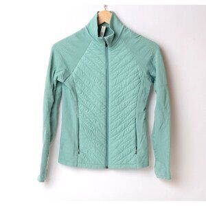 Athleta Sz S Quilted Lightweight Jacket Women Full Zip Mint Green